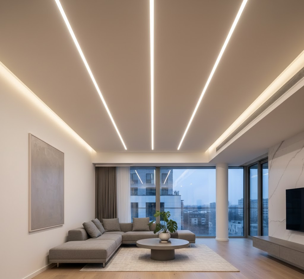 Interactive lighting display in small office